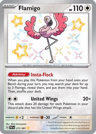 Flamigo (211) Holofoil [SV: Paldean Fates] Pokemon Single Pokémon