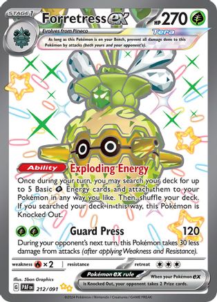 Forretress ex - 212/091 Holofoil [SV: Paldean Fates] Pokemon Single Pokémon