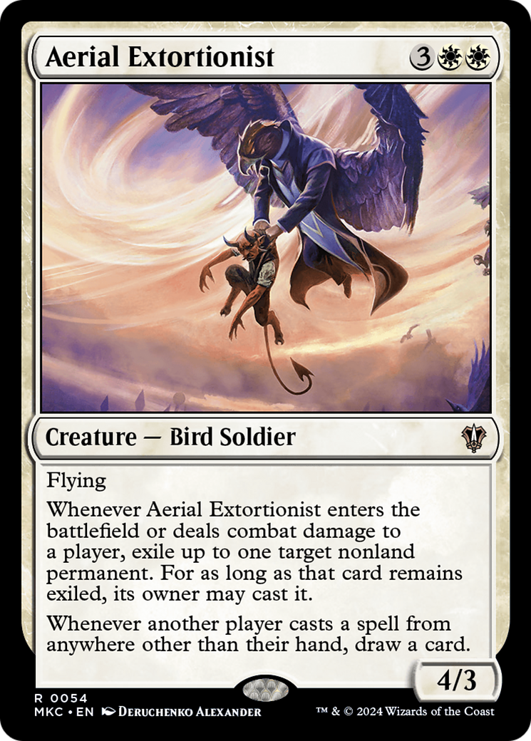 Aerial Extortionist (MKC-054) [Murders at Karlov Manor Commander] MTG Single Wizards of the Coast