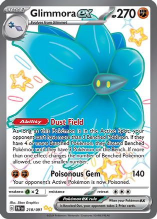 Glimmora ex (218) Holofoil [SV: Paldean Fates] Pokemon Single Pokémon