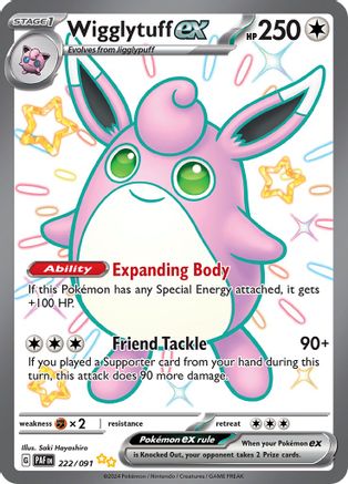 Wigglytuff ex (222) Holofoil [SV: Paldean Fates] Pokemon Single Pokémon