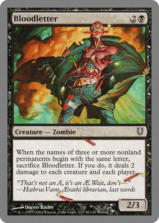 Bloodletter (UNH-050) [Unhinged] Foil MTG Single Wizards of the Coast