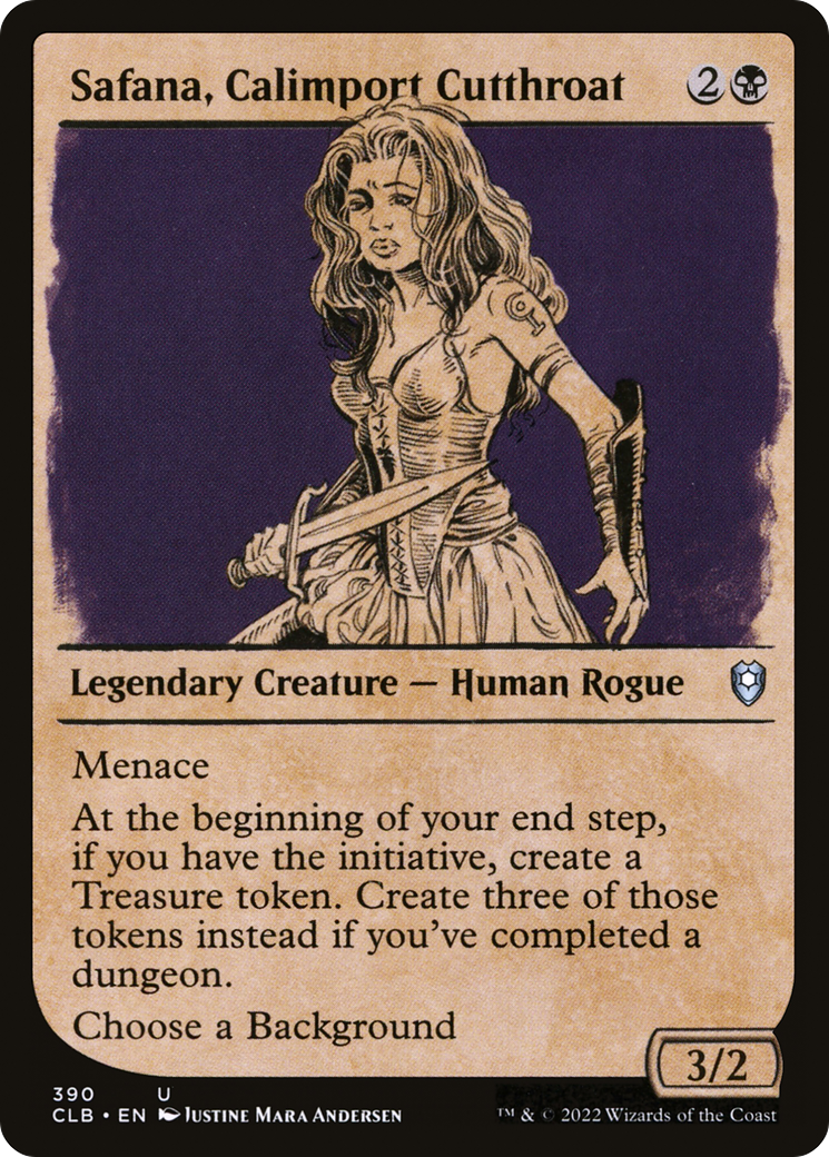 Safana, Calimport Cutthroat (CLB-390) [Commander Legends: Battle for Baldur's Gate] (Showcase) Foil MTG Single Wizards of the Coast