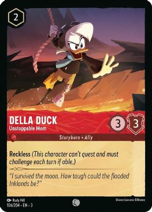 Della Duck - Unstoppable Mom (106/204) [Into the Inklands] Cold Foil Lorcana Single Disney