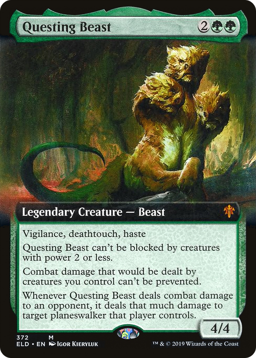 Questing Beast (ELD-372) [Throne of Eldraine] (Extended Art) MTG Single Wizards of the Coast