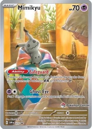 Mimikyu - 075 (Pokemon Center Exclusive) (75) Holofoil [Promos: SV Promo Cards] Pokemon Single Pokémon