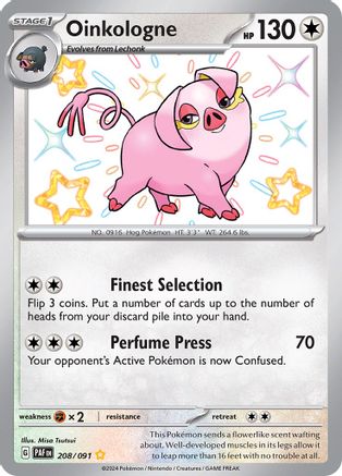 Oinkologne - 208/091 Holofoil [SV: Paldean Fates] Pokemon Single Pokémon
