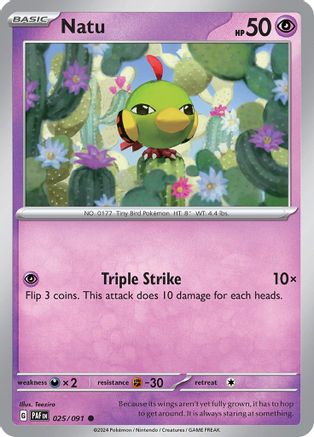 Natu - 025/091 [SV: Paldean Fates] Pokemon Single Pokémon
