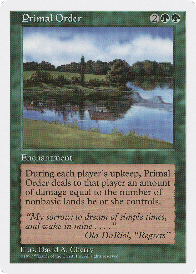 Primal Order (5ED-) [Fifth Edition] MTG Single Wizards of the Coast