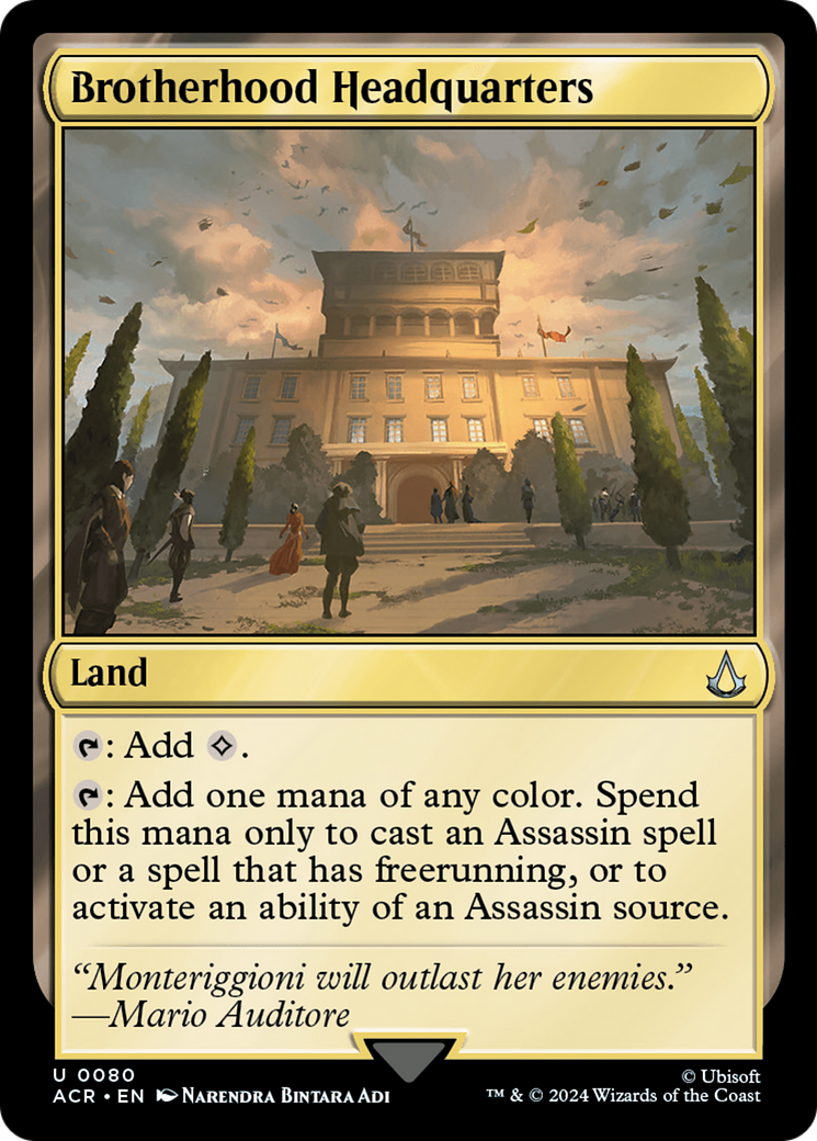 Brotherhood Headquarters (ACR-080) [Assassin's Creed] MTG Single Wizards of the Coast