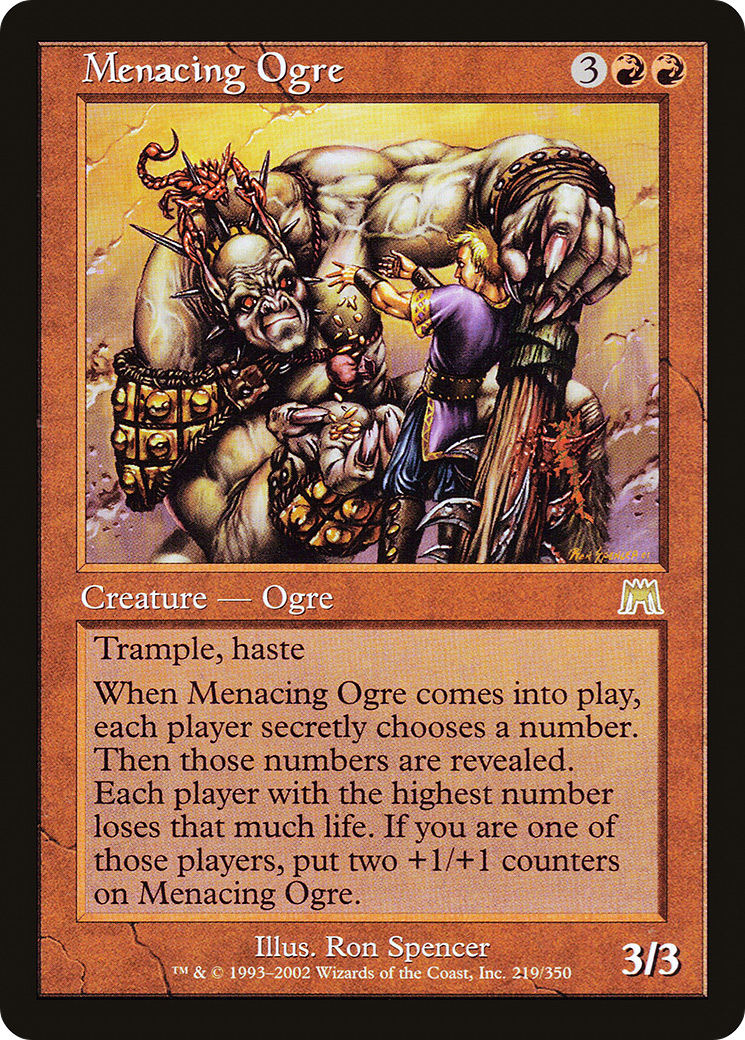Menacing Ogre (ONS-219) [Onslaught] MTG Single Wizards of the Coast