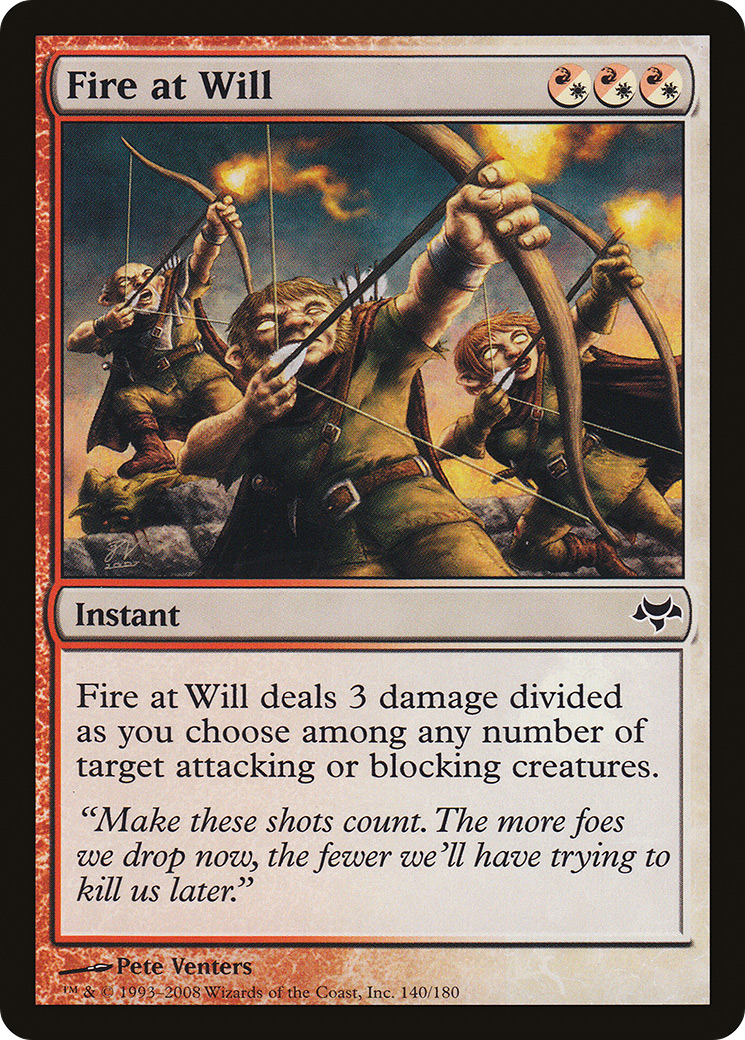 Fire at Will (EVE-140) [Eventide] Foil MTG Single Wizards of the Coast
