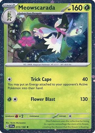 Meowscarada - 015/198 (Cosmos Holo) Holofoil [Misc: Cards & Products] Pokemon Single Pokémon