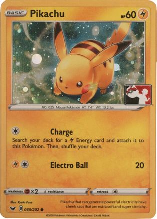 Pikachu - 065/202 (Cosmos Holo) () Holofoil [Promos: League & Championship Cards] Pokemon Single Pokémon