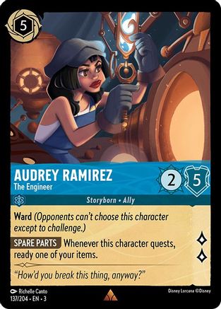 Audrey Ramirez - The Engineer (137/204) [Into the Inklands] Cold Foil Lorcana Single Disney