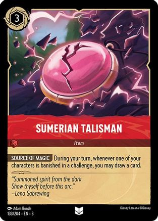 Sumerian Talisman (133/204) [Into the Inklands] Lorcana Single Disney
