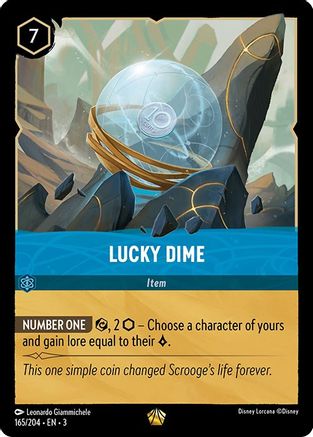 Lucky Dime (165/204) [Into the Inklands] Cold Foil Lorcana Single Disney