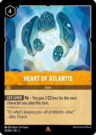 Heart of Atlantis (30/204) [Into the Inklands] Cold Foil Lorcana Single Disney
