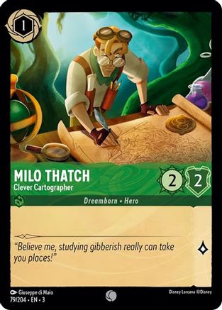 Milo Thatch - Clever Cartographer (79/204) [Into the Inklands] Lorcana Single Disney