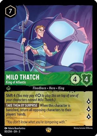 Milo Thatch - King of Atlantis (80/204) [Into the Inklands] Lorcana Single Disney
