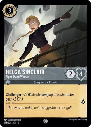 Helga Sinclair - Right-Hand Woman (175/204) [Into the Inklands] Cold Foil Lorcana Single Disney