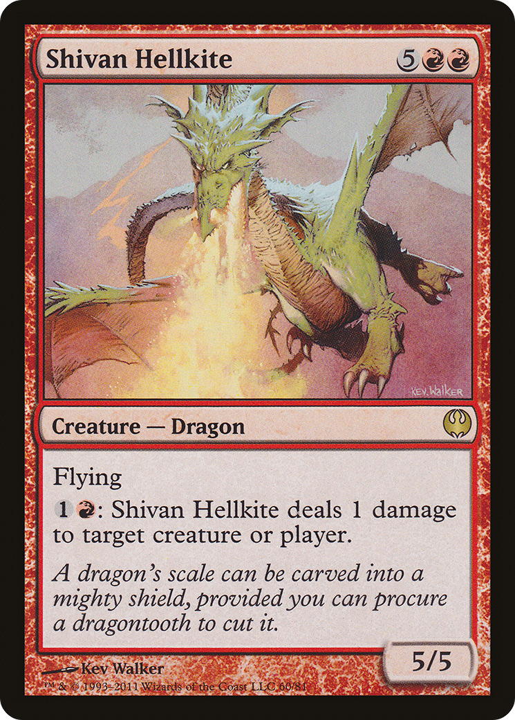 Shivan Hellkite (DDG-060) [Misc] Duel Decks: Knights vs. Dragons MTG Single Wizards of the Coast