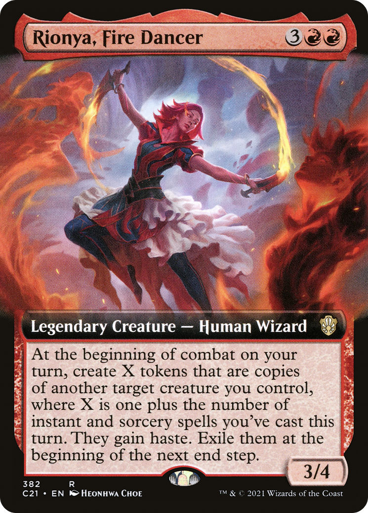 Rionya, Fire Dancer (C21-382) [Commander 2021] (Extended Art) MTG Single Wizards of the Coast