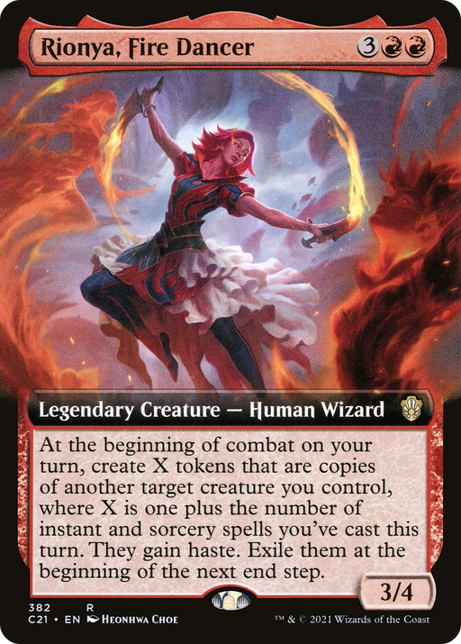 Rionya, Fire Dancer (C21-382) [Commander 2021] (Extended Art) MTG Single Wizards of the Coast