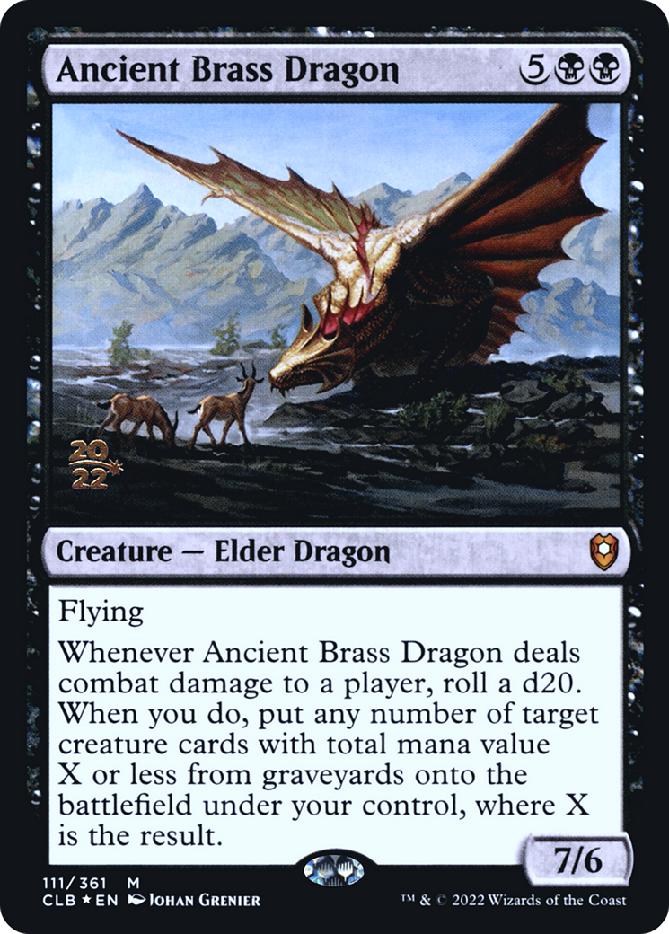 Ancient Brass Dragon (PRE-111) [Battle for Baldur's Gate Promos] Foil MTG Single Wizards of the Coast