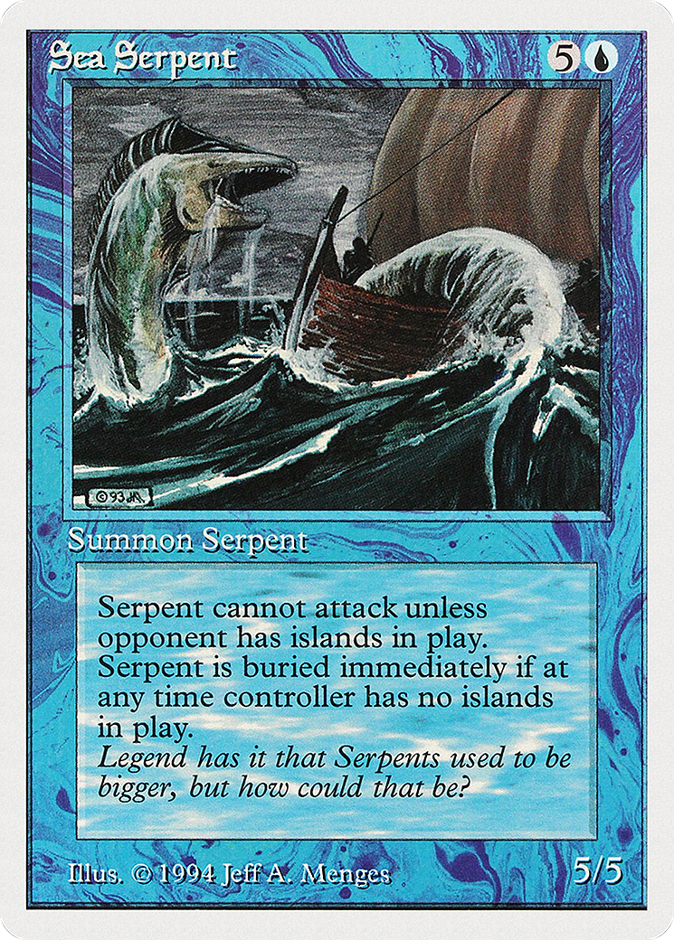 Sea Serpent (SUM-078) [Misc] Summer Magic / Edgar MTG Single Wizards of the Coast
