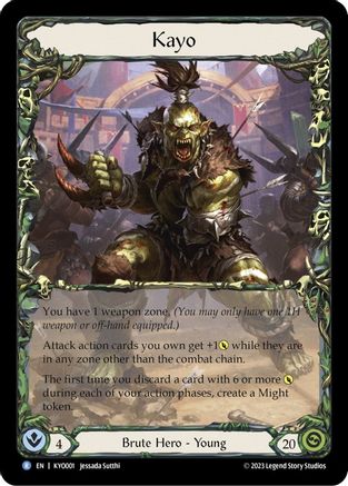 Kayo, Armed and Dangerous [KYO001] (Heavy Hitters Kayo Blitz Deck)  Rainbow Foil Flesh And Blood Single Flesh And Blood   