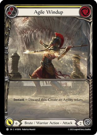 Agile Windup (Yellow) [KYO016] (Heavy Hitters Kayo Blitz Deck) Flesh And Blood Single Flesh And Blood   