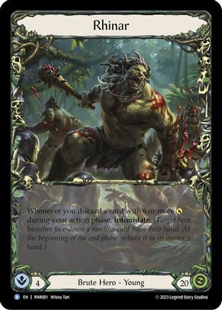 Rhinar [RNR001] (Rhinar Hero Deck)  Rainbow Foil Flesh And Blood Single Flesh And Blood   