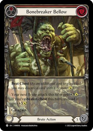 Bonebreaker Bellow (Red) [RNR016] (Rhinar Hero Deck) Flesh And Blood Single Flesh And Blood   