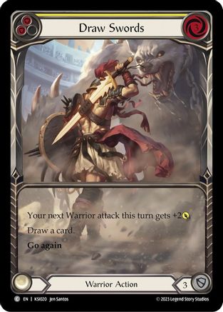 Draw Swords (Yellow) [KSI020] (Heavy Hitters Kassai Blitz Deck) Flesh And Blood Single Flesh And Blood   