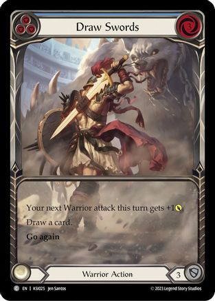 Draw Swords (Blue) [KSI025] (Heavy Hitters Kassai Blitz Deck) Flesh And Blood Single Flesh And Blood   