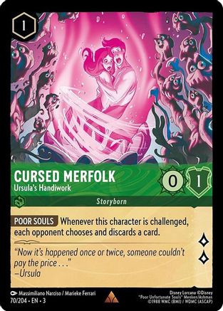 Cursed Merfolk - Ursula's Handiwork (70/204) [Into the Inklands] Cold Foil Lorcana Single Disney