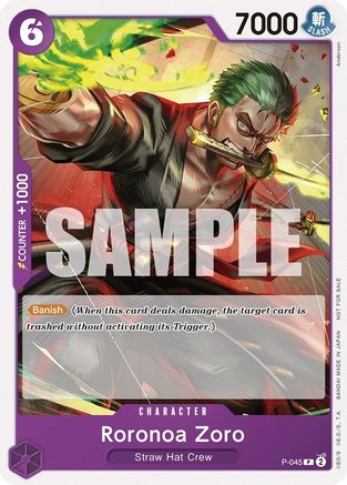 Roronoa Zoro (OP-06 Pre-Release Tournament) [Participant] (P-045) [One Piece Promotion Cards] One Piece Single Bandai