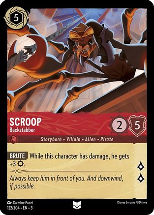 Scroop - Backstabber (122/204) [Into the Inklands] Lorcana Single Disney