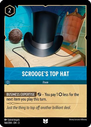 Scrooge's Top Hat (166/204) [Into the Inklands] Lorcana Single Disney