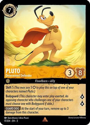 Pluto - Determined Defender (17/204) [Into the Inklands] Lorcana Single Disney