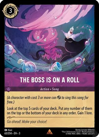 The Boss is on a Roll (63/204) [Into the Inklands] Lorcana Single Disney