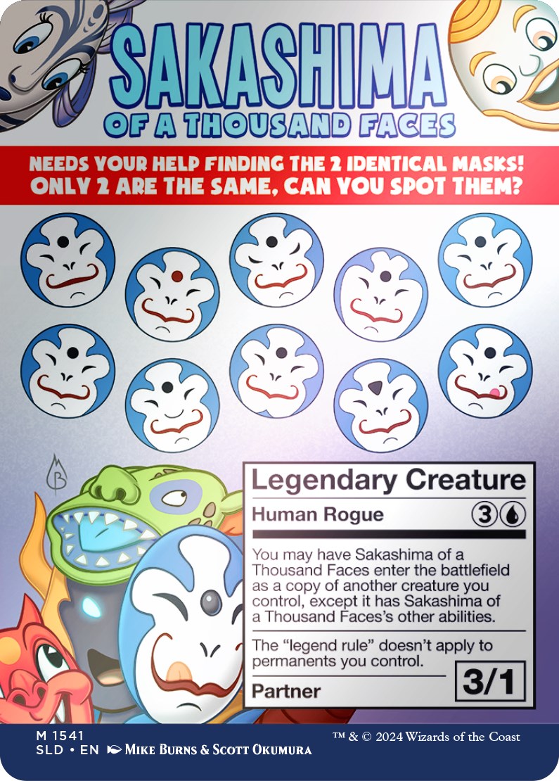 Sakashima of a Thousand Faces // Sakashima of a Thousand Faces (SLD-1541★) [Secret Lair] Drop Foil MTG Single Wizards of the Coast
