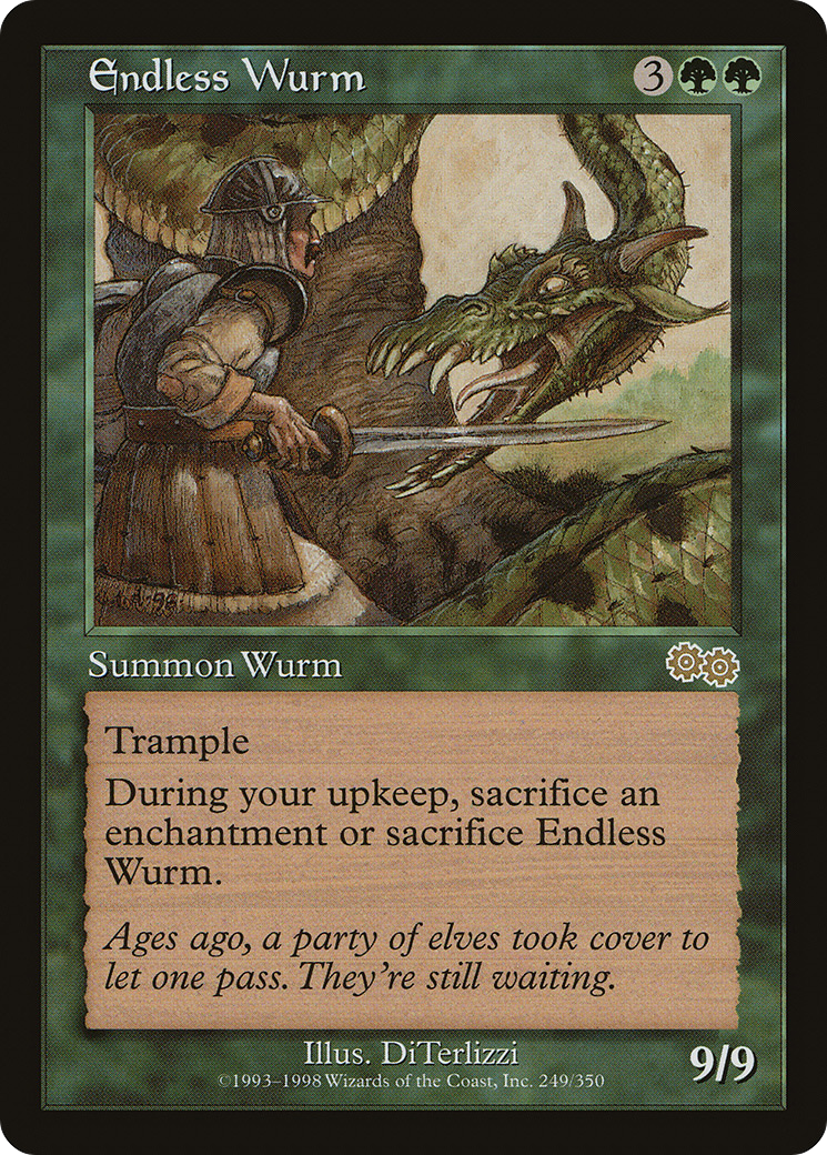 Endless Wurm (USG-249) [Urza's Saga] MTG Single Wizards of the Coast