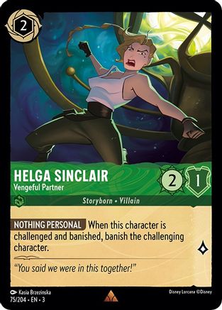 Helga Sinclair - Vengeful Partner (75/204) [Into the Inklands] Lorcana Single Disney