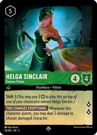 Helga Sinclair - Femme Fatale (74/204) [Into the Inklands] Lorcana Single Disney