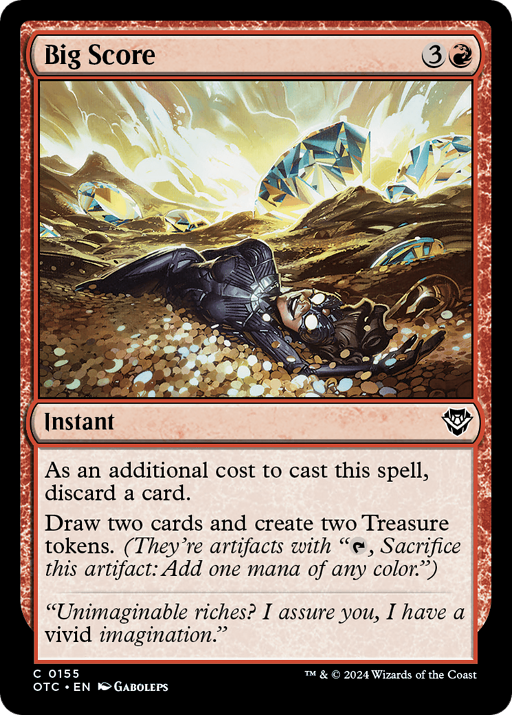 Big Score (OTC-155) [Outlaws of Thunder Junction Commander] MTG Single Wizards of the Coast