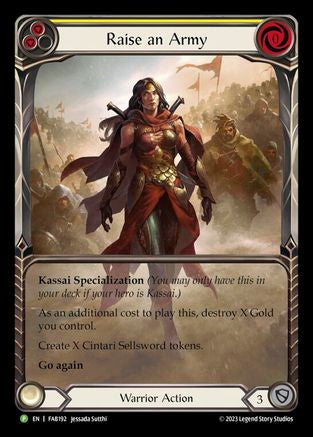 Raise an Army [FAB192] (Promo)  Rainbow Foil Flesh And Blood Single Flesh And Blood   