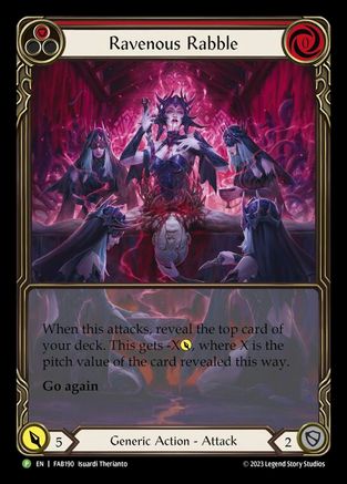 Ravenous Rabble (Red) [FAB190] (Promo)  Rainbow Foil Flesh And Blood Single Flesh And Blood   