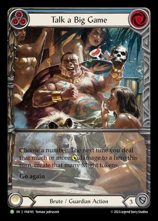 Talk a Big Game [FAB195] (Promo)  Rainbow Foil Flesh And Blood Single Flesh And Blood   